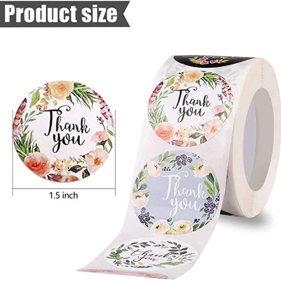 1000 Ty Stickers assorted (2) rolls of 500 each 1.5” - Picture 2 of 5